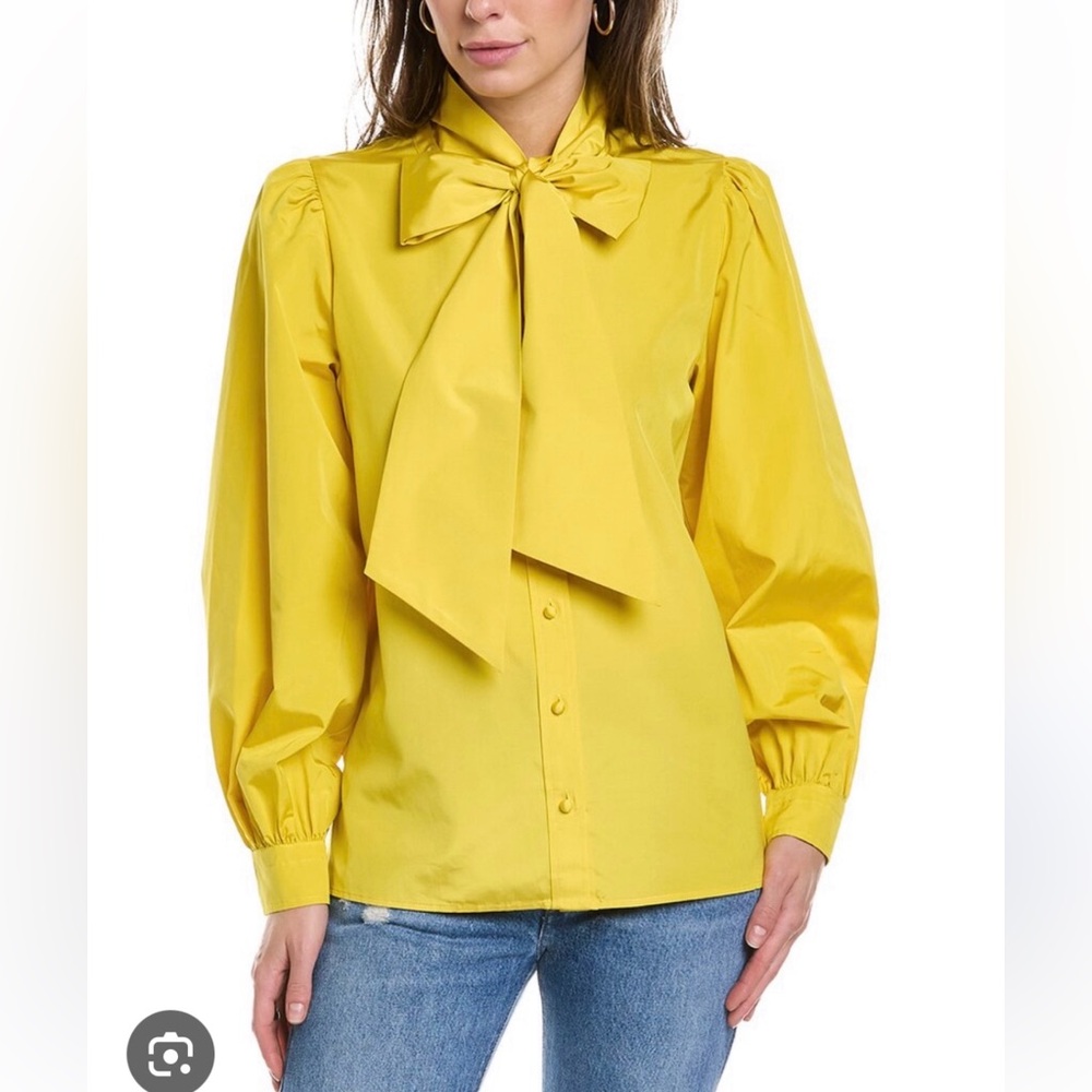 Tory Burch Taffeta Bow Blouse